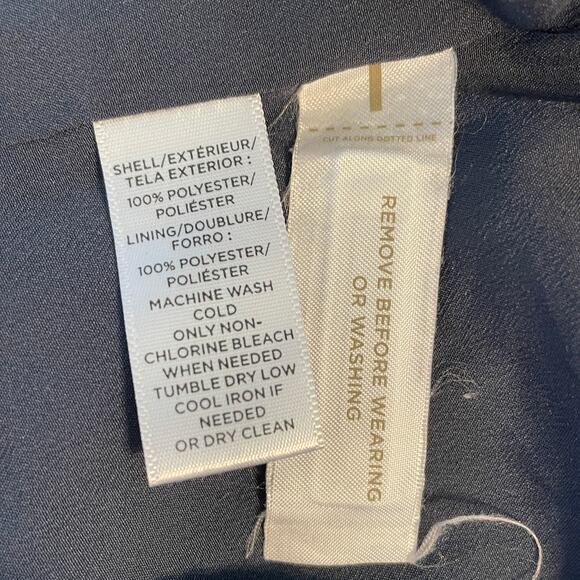 LOFT Peasant Dress Womens XS Dusty Blue Bell Sleeve Tiered Ruffled Mini Boho - Picture 6 of 8